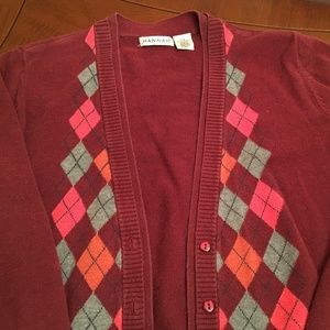 Fall colored argyle cardigan